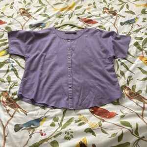 Gudrun Sjoden lavender cotton blouse, S